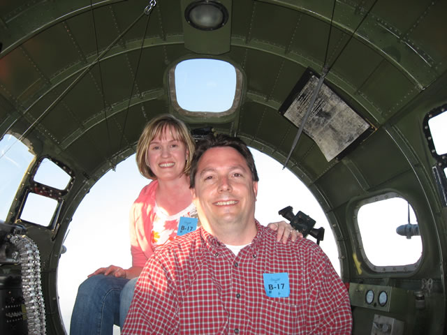 flying over Dallas in a B-17